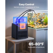 Aquarium Chiller 52 Gallon 1/10 HP Water Chiller Hydroponics Fish Tank