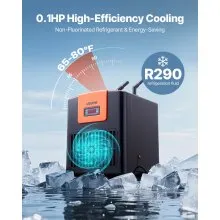 Aquarium Chiller 52 Gallon 1/10 HP Water Chiller Hydroponics Fish Tank