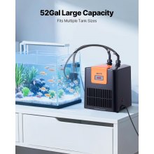 Aquarium Chiller 52 Gallon 1/10 HP Water Chiller Hydroponics Fish Tank