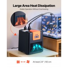 Aquarium Chiller 52 Gallon 1/10 HP Water Chiller Hydroponics Fish Tank