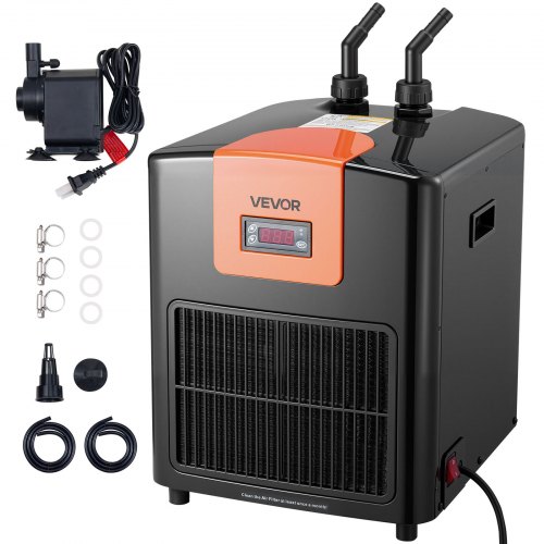 cruisair fish box chiller Cbhfmljd 110V 60HZ Quiet Aquarium Chiller, 42Gal 1/10 HP Water Cooler Refrigeration Compressor Home Use Coral Shrimp with Pump and Pipe Water for Ice Bath Shrimp Aquarium : Pet Stable Temperature VEVOR Aquarium Chiller 92 Gallon,