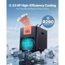 Aquarium Chiller 110 Gallon 1/3 HP Water Chiller Hydroponics Fish Tank