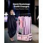 29 Inch Dance Bag with Garment Rack Rolling Duffle with Wheels for Travel Pink