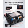 23 Inch Dance Bag with Garment Rack Rolling Duffle with Wheels for Travel Black