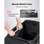 23 Inch Dance Bag with Garment Rack Rolling Duffle with Wheels for Travel Black