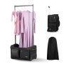 23 Inch Dance Bag with Garment Rack Rolling Duffle with Wheels for Travel Black