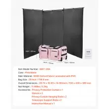 29 Inch Dance Bag with Garment Rack Rolling Duffle with Privacy Curtain Pink