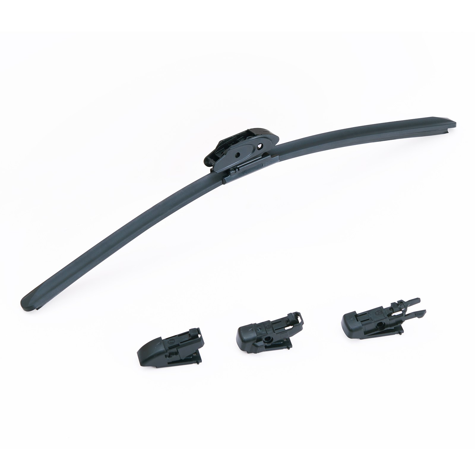 VEVOR 18" Rubber Wiper Blades, 46 cm Universal Replacement Wind Shield Wiper, Low Noise & Better Fit, with 4 Different Clips for most Car, Easy Installation
