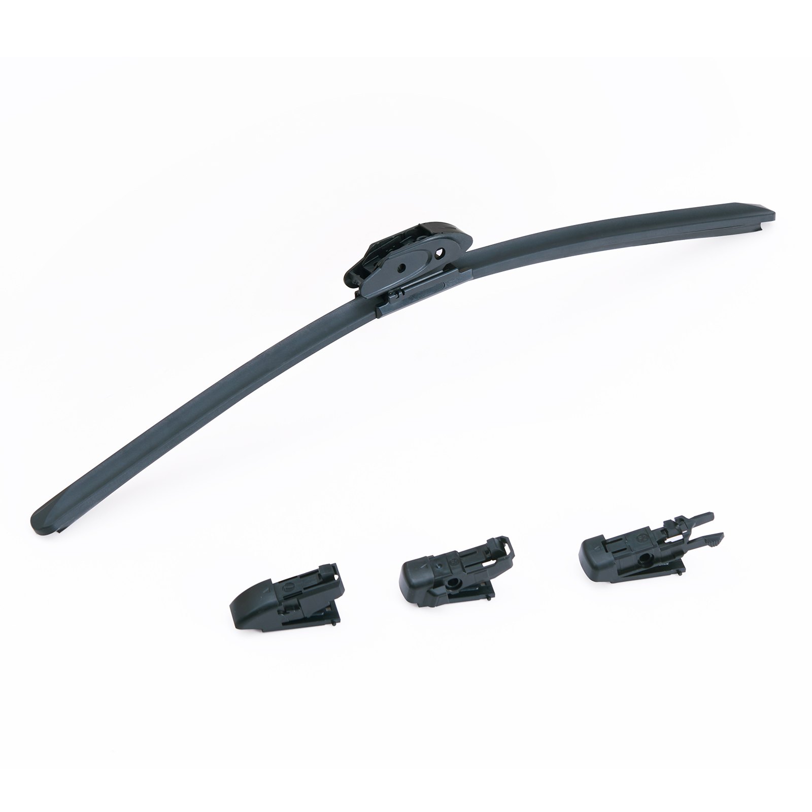 VEVOR 18" Rubber Wiper Blades, 46 cm Universal Replacement Wind Shield Wiper, Low Noise & Better Fit, with 4 Different Clips for most Car, Easy Installation