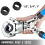 VEVOR Plumbing Copper Pipe Crimper Press with 1/2" 3/4" 1" Jaws,Copper Tube Fittings Crimping Tool 40CR Steel Material,Pipe Press Copper Crimp Tool Suitable for Copper Fittings and Copper Joints etc