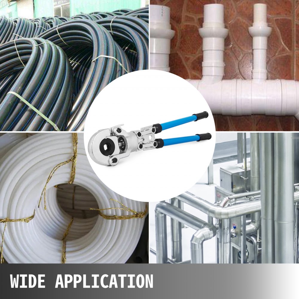 VEVOR Pipe Crimper Plumbing Fittings Crimping Tools TH16-32mm V12-28mm 8 jaws