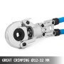 VEVOR Pipe Crimper Plumbing Fittings Crimping Tools TH16-32mm V12-28mm 8 jaws