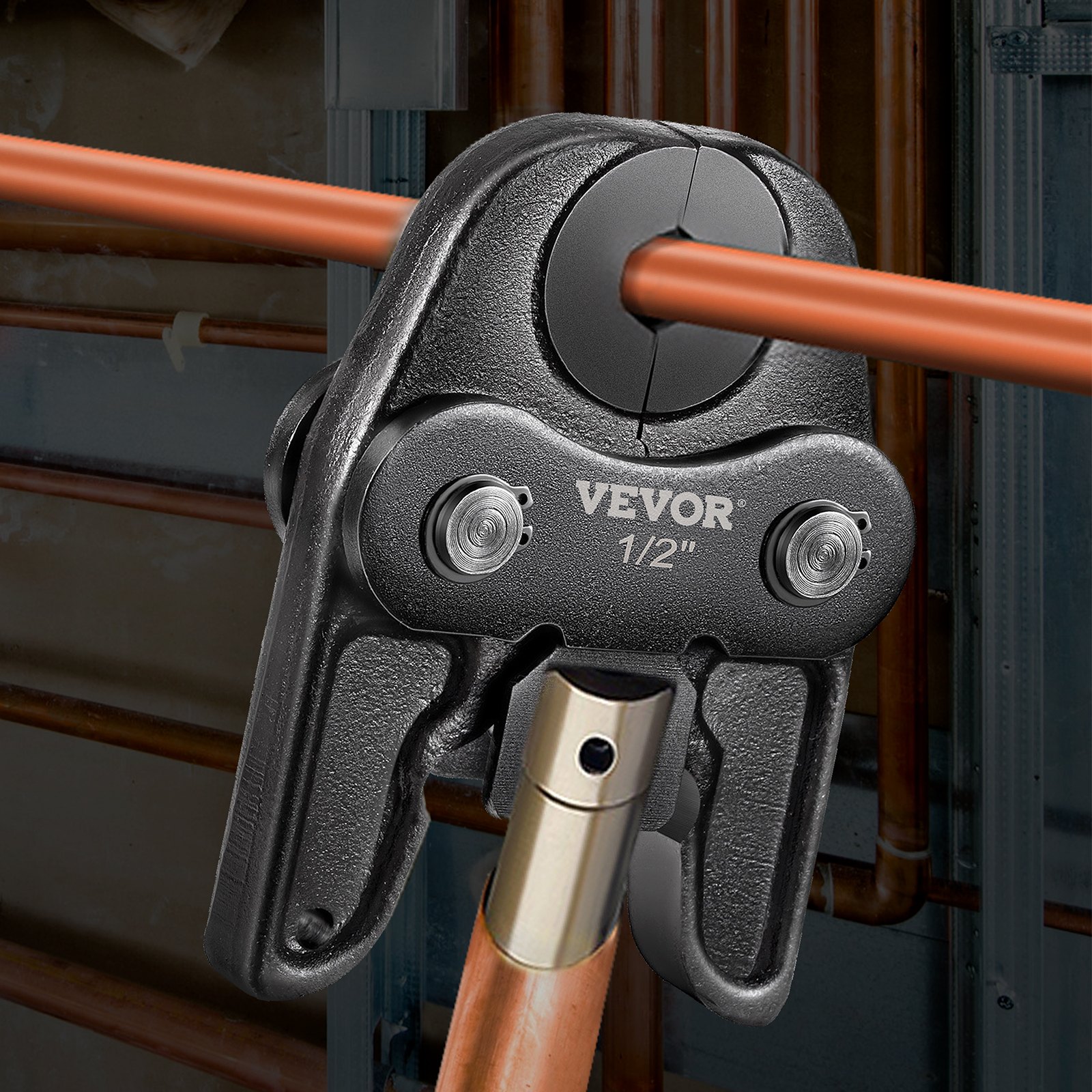 VEVOR Compact Propress Jaw 1/2″ 3/4″ 1″ Propress Compact Press Jaw 40 Cr Steel Standard Jaw for Propress Compatible Pipe Wrench Jaw Set with Tool Kit Propress Jaw for Inline Press & Aluminum PEX pipe