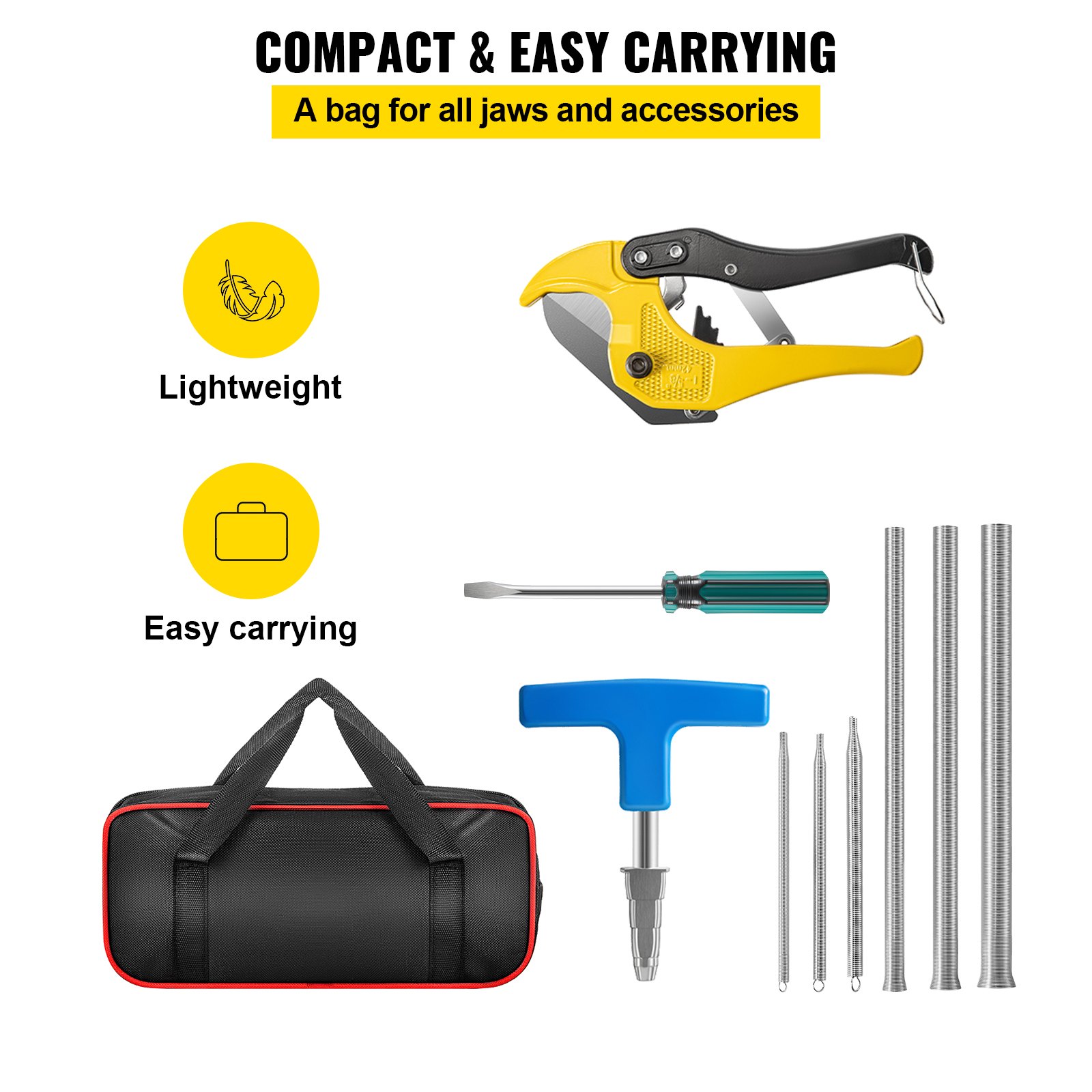 VEVOR Compact Propress Jaw 1.3/1.9/2.5cm Propress Compact Press Jaw 40 Cr Steel Standard Jaw for Propress Compatible Pipe Wrench Jaw Set with Tool Kit Propress Jaw for Inline Press & Aluminum PEX pipe