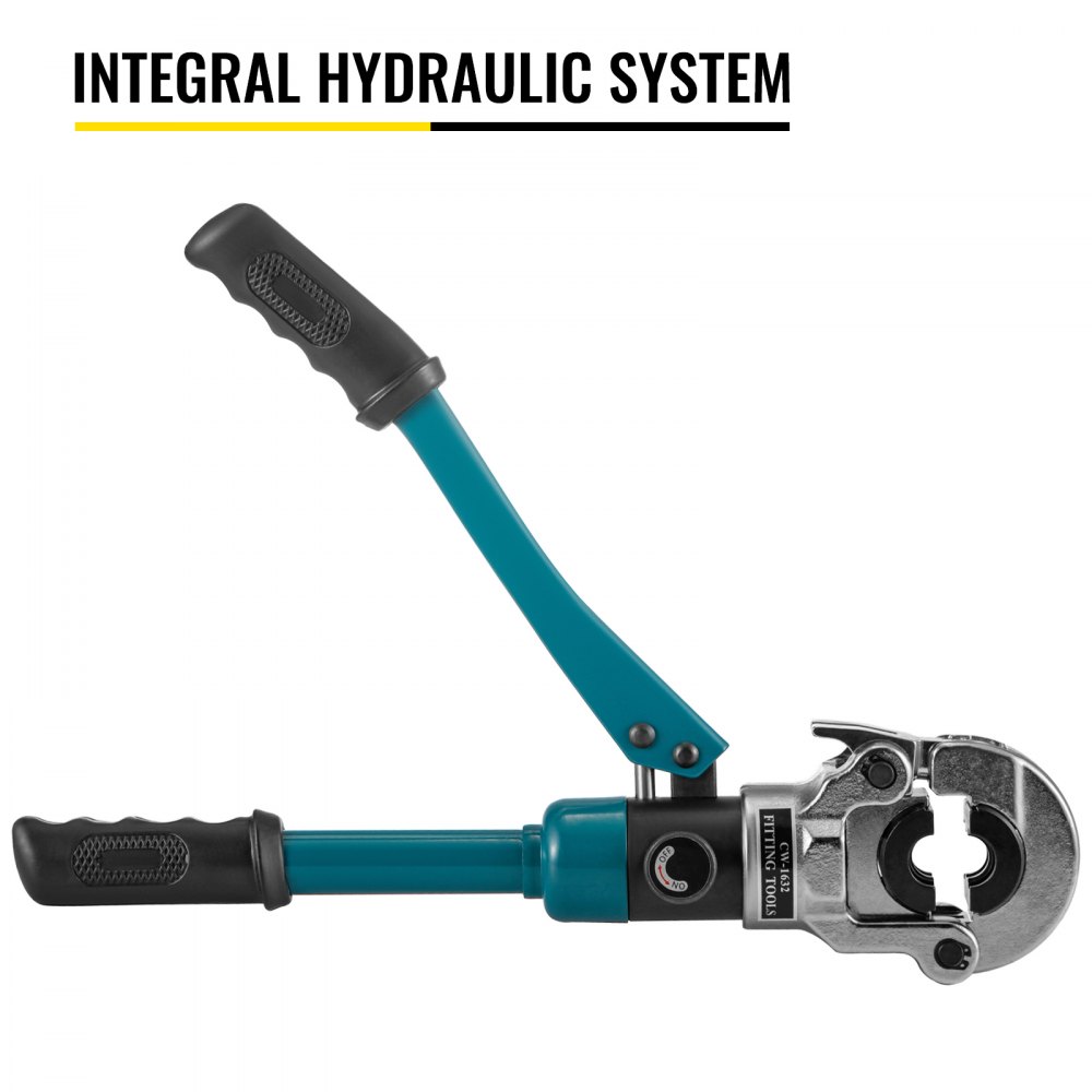 VEVOR Hydraulic Pipe Crimper, TH Ø16-32mm Pipe Tube Crimper, Pipe Crimping Pilers TH Jaws 16-20-25-32mm 12T Hydraulic Crimping Tool for Compound Pipe