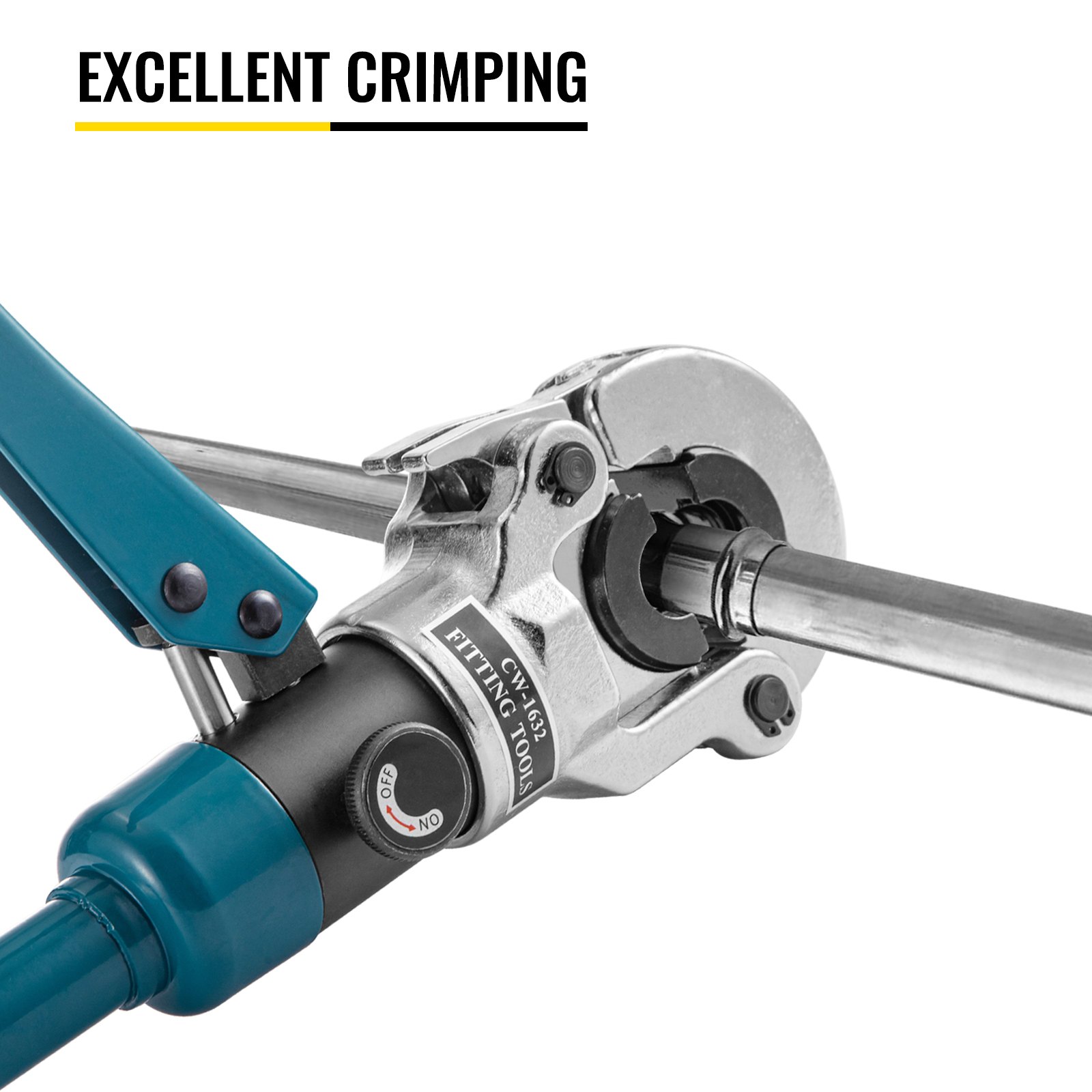 VEVOR Hydraulic Pipe Crimper, TH Ø16-32mm Pipe Tube Crimper, Pipe Crimping Pilers TH Jaws 16-20-25-32mm 12T Hydraulic Crimping Tool for Compound Pipe