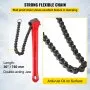 VEVOR Chain Wrench Pipe 36inch,Heavy Duty Oil Filter Chain Wrench Capacity 4-1/2 to 7-1/2inch ,Chain Wrench 30inch (760 mm) Chain Length Plumbing Pipe Tool