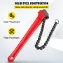 VEVOR Chain Wrench Pipe 36inch,Heavy Duty Oil Filter Chain Wrench Capacity 4-1/2 to 7-1/2inch ,Chain Wrench 30inch (760 mm) Chain Length Plumbing Pipe Tool