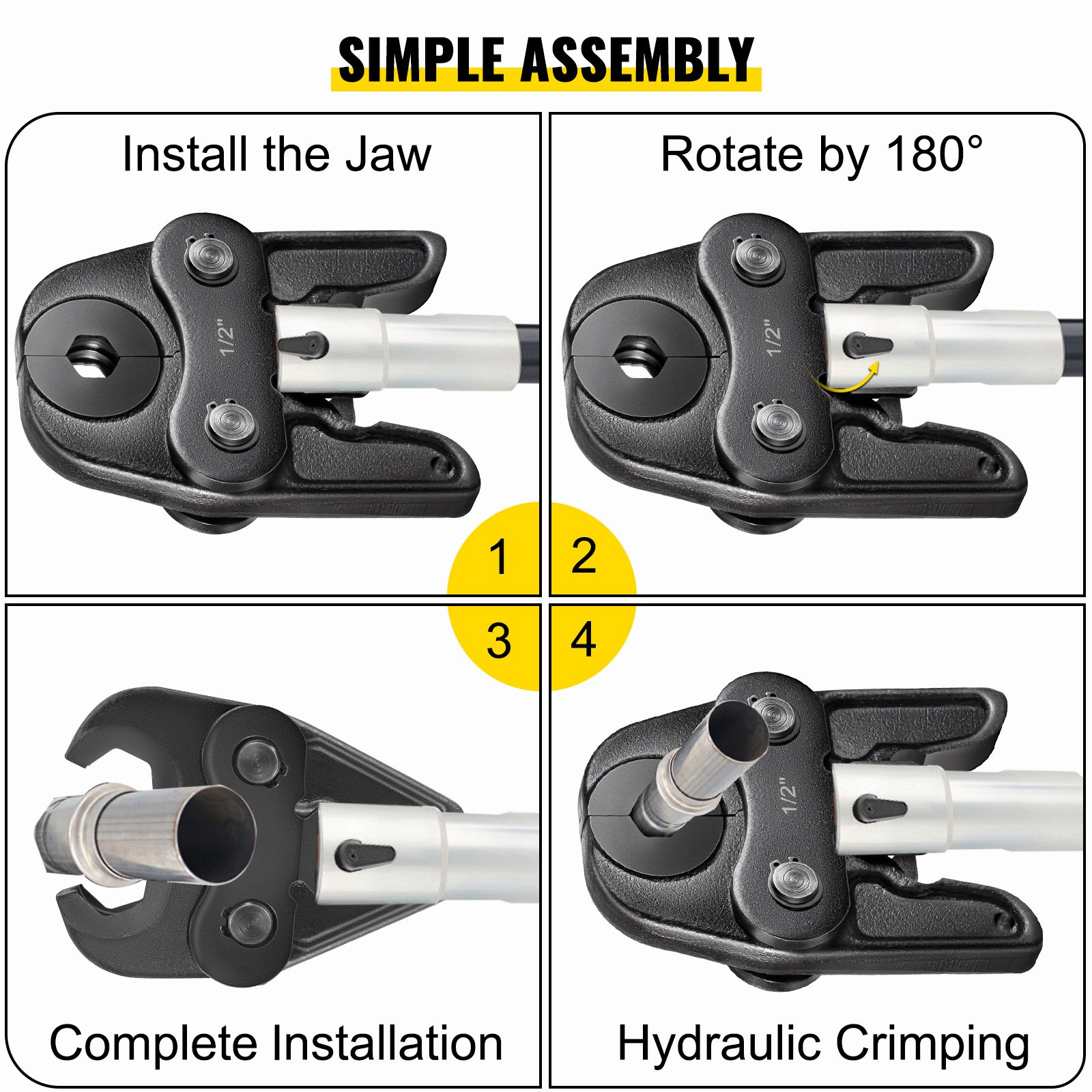 Vevor Compact Propress Jaw Tool 1/2″ Compact Press Jaw For Inline Press Tool
