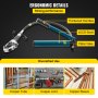 VEVOR Hydraulic Pipe Crimping Tool, 8T Hydraulic Copper Tube Fittings Crimper, Copper Pipe Crimper 40CR Steel, Copper Crimping Pliers with Jaws 1/2"(12.7mm), 3/4"(19.05mm), 1"(25.4mm)