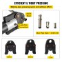 VEVOR Propress Kit 12V Tools Propress with 1/2" 3/4" 1" Clamping Jaws Propress Tool Kit 360-Degree Rotation Propress Machine for Copper OLED Battery Copper Press Tool for PEX Drainage Pipe Systems