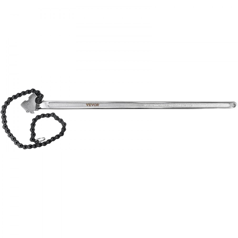 VEVOR 24inch Chain Wrench Carbon Steel Chain Pipe Wrench Heavy Duty 6.7 inch Diameter Capacity Chain Strap Filter Wrench