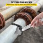 24 Inch Pipe Chain Wrench Heavy Duty 6.7 Inch Chain Wrench