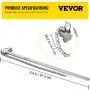 VEVOR 24 Inch Pipe Chain Wrench Heavy Duty 6.7 Inch Chain Wrench