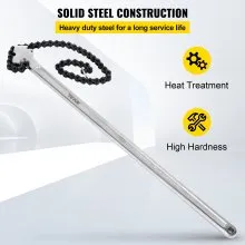 VEVOR 24 Inch Pipe Chain Wrench Heavy Duty 6.7 Inch Chain Wrench