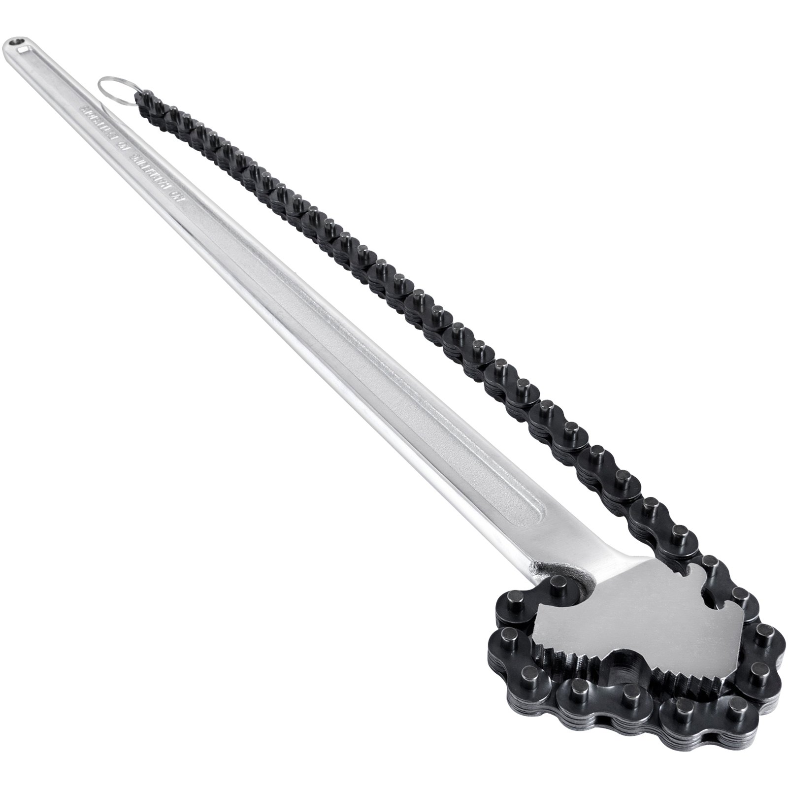 VEVOR 24inch Chain Wrench Carbon Steel Chain Pipe Wrench Heavy Duty 6.7 inch Diameter Capacity Chain Strap Filter Wrench