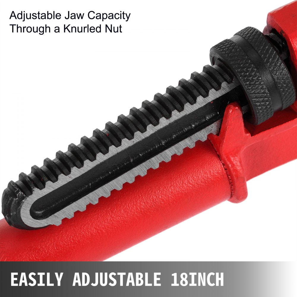 VEVOR 26.8-19.3 pulgadas Llave de tubo recta ajustable de servicio pesado Llave de tubo ajustable de aluminio de 3.1 pulgadas
