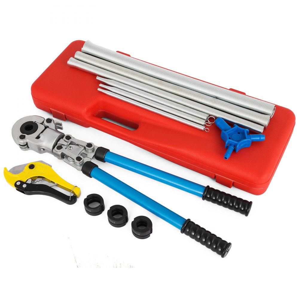Pipe Tube Press Crimping Fitting Tools 6PC Torsion Spring 360° Head V15-18-22-28