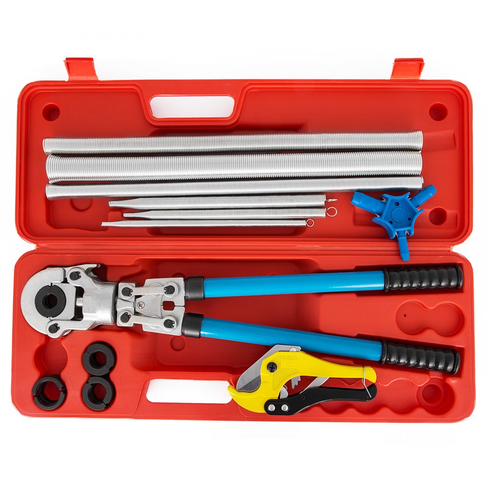 Pipe Tube Press Crimping Fitting Tools 6PC Torsion Spring 360° Head V15-18-22-28