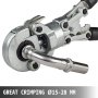 Pipe Tube Press Crimping Fitting Tools 6PC Torsion Spring 360° Head V15-18-22-28