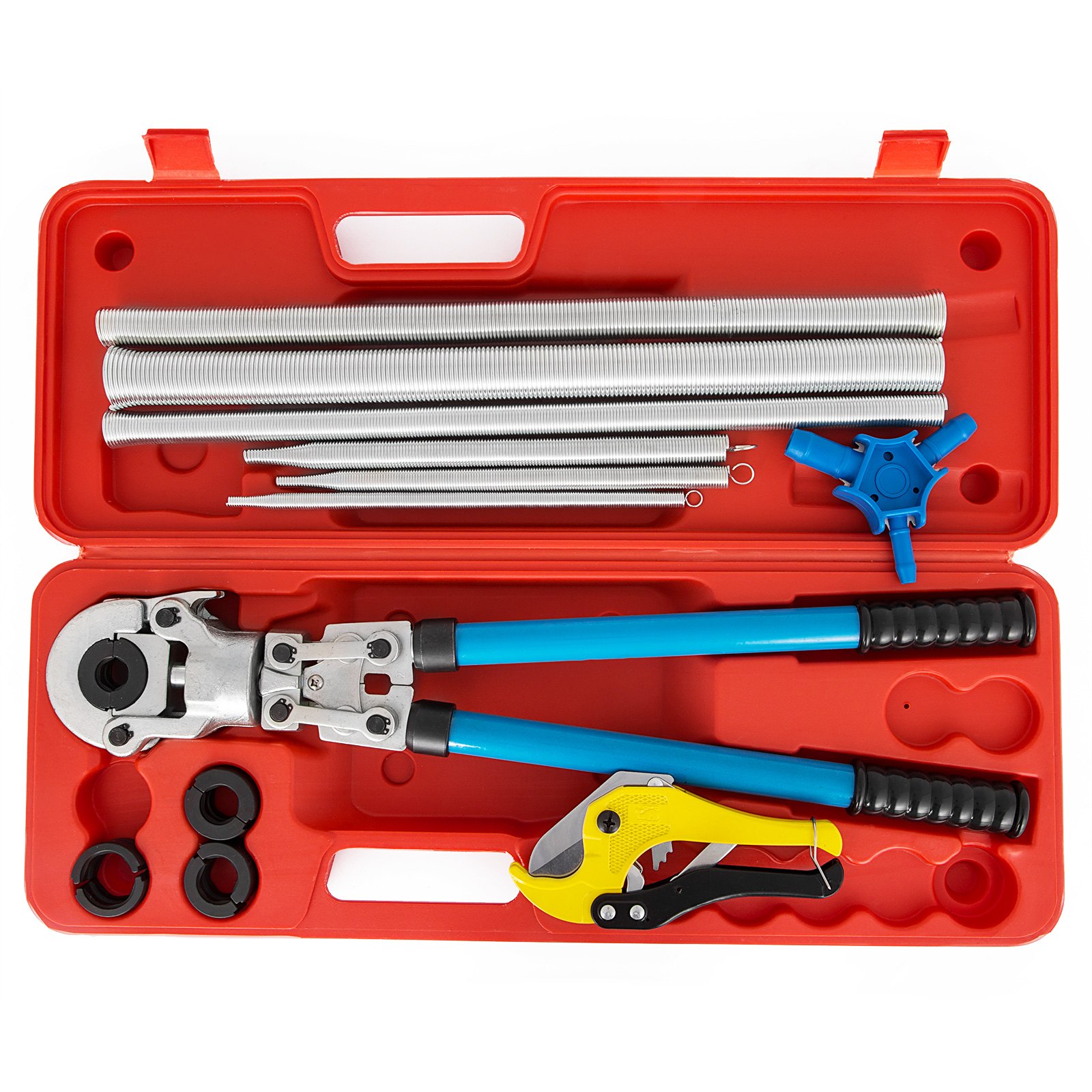Pipe Tube Press Crimping Fitting Tools 6PC Torsion Spring 360° Head V15-18-22-28