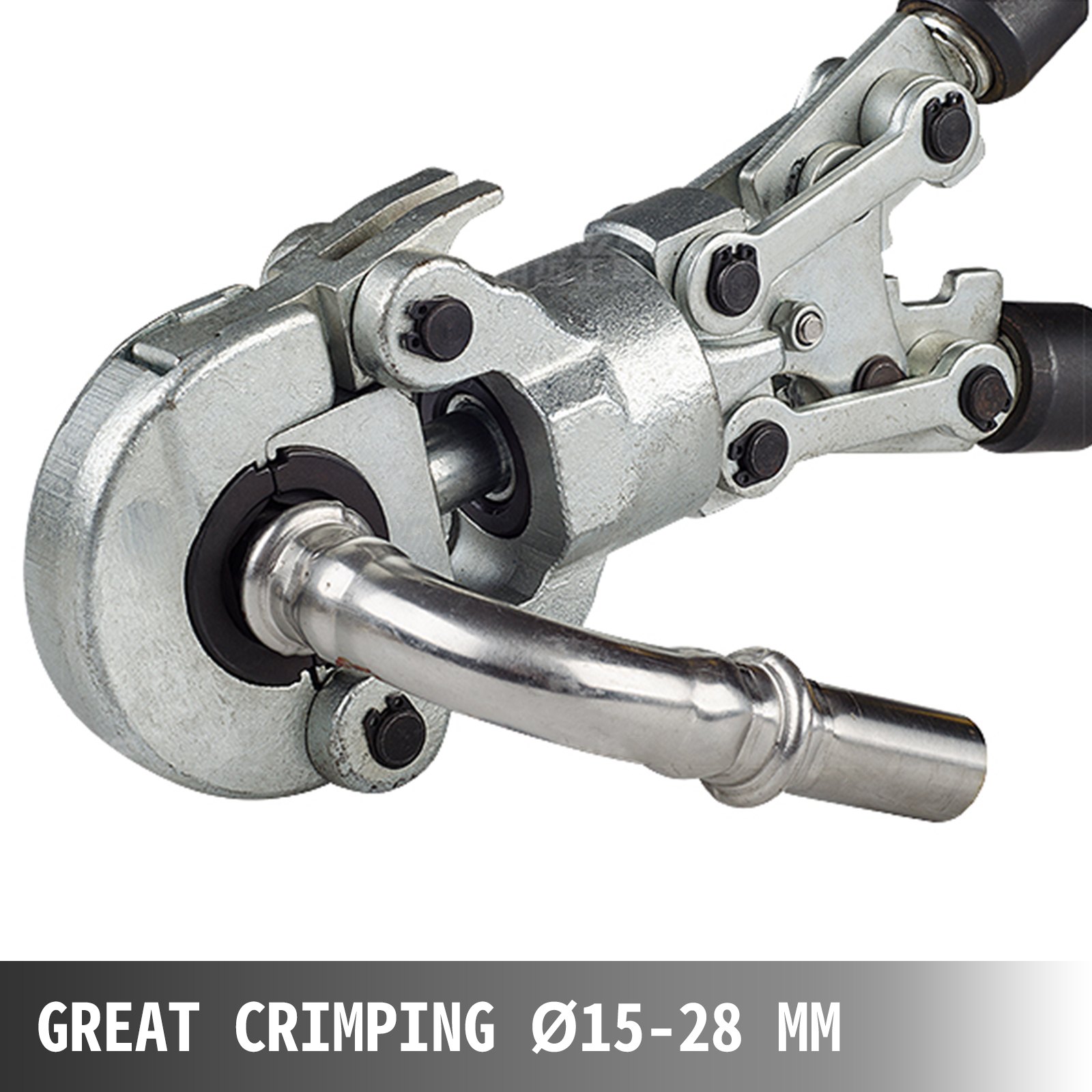 Pipe Tube Press Crimping Fitting Tools 6PC Torsion Spring 360° Head V15-18-22-28