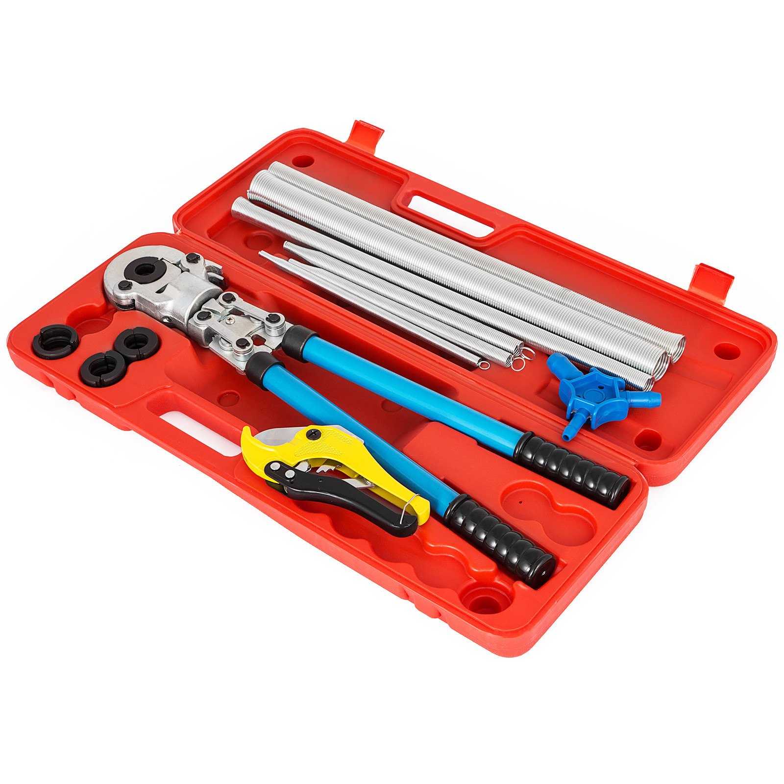 Pipe Tube Press Crimping Fitting Tools 6PC Torsion Spring 360° Head V15-18-22-28
