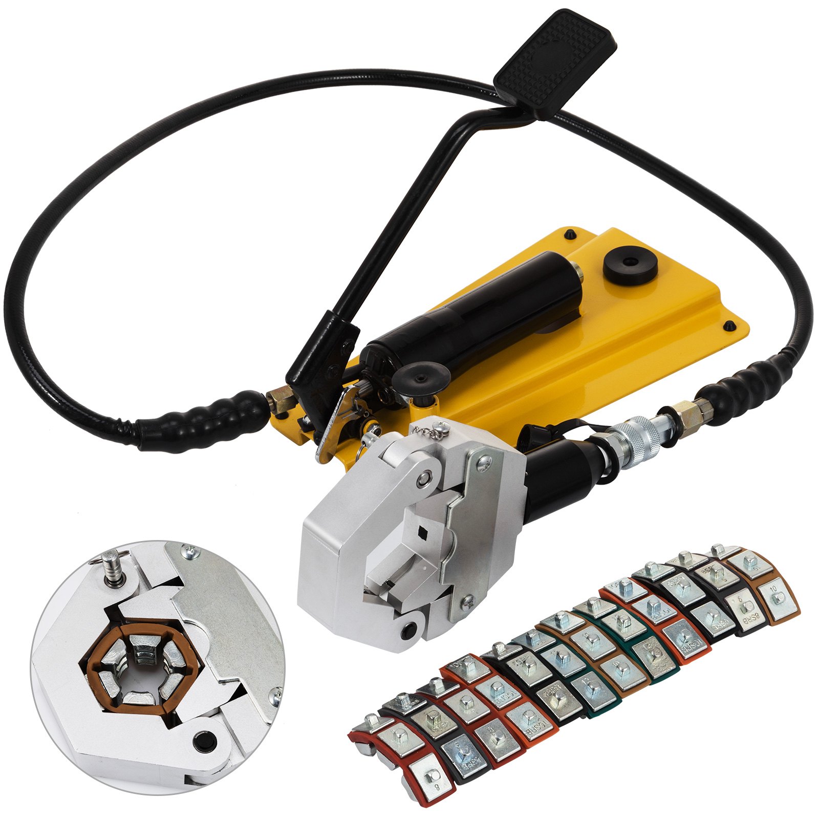 Hydraulic Hose Crimper With Pedal Pump Operate Mounting Hydra Krimp Crimping Set