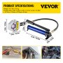 VEVOR Manually Operated AC Hose Crimper FS-7842B Separable Hydraulic Hose Crimper Kit Manual Piston Valve For Aluminum Pump Air Conditioning Repair with 7 Dies Whole Set Handheld AC Hose