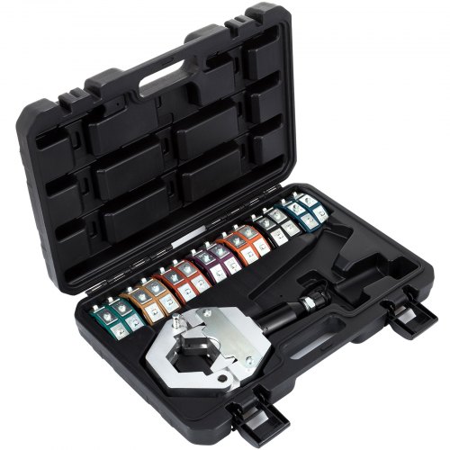 Split Hydraulic A/c Hose Crimper Tool Kits Crimping Head Hose Fittings 7 Dies