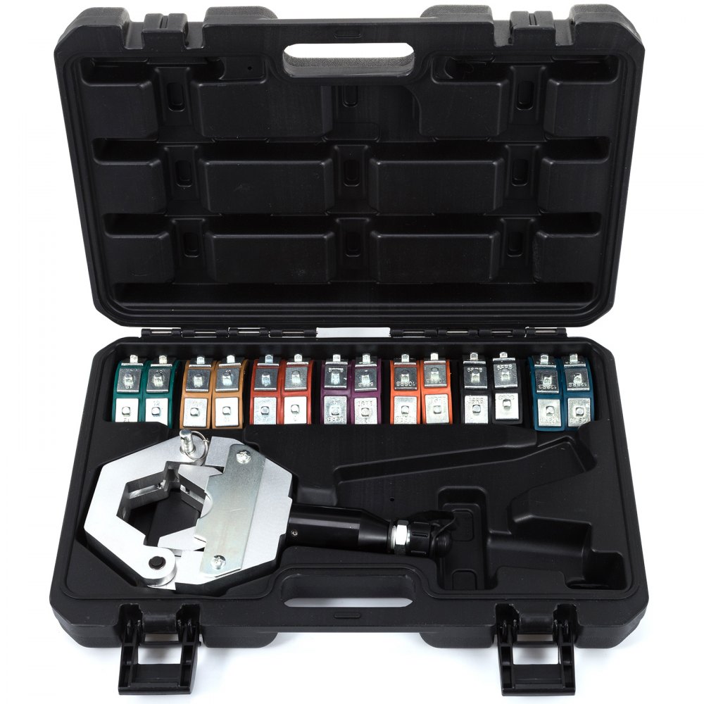 Split Hydraulic A/c Hose Crimper Tool Kits Crimping Head Hose Fittings 7 Dies