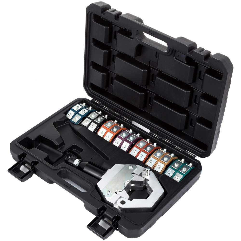 Split Hydraulic A/c Hose Crimper Tool Kits Crimping Head Hose Fittings 7 Dies
