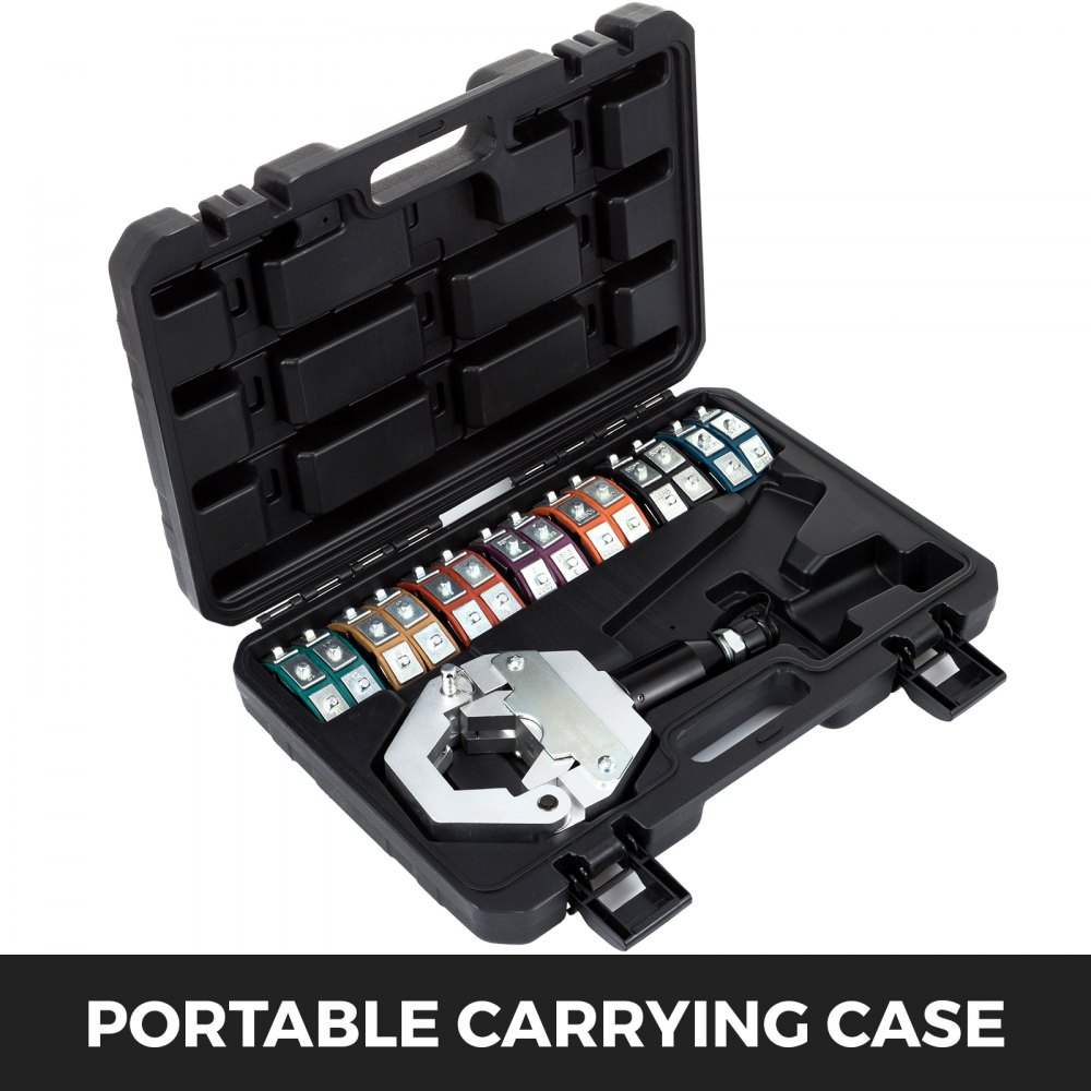 Split Hydraulic A/c Hose Crimper Tool Kits Crimping Head Hose Fittings 7 Dies