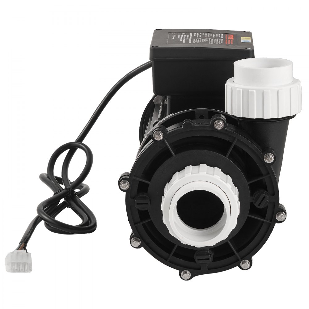 VEVOR 2 Speed SPA Pump, 48-Frame, AC 110-120V Hot Tub SPA Pump, 1.5HP/150GPM/42.65ft High Speed or 0.46HP/70GPM/9.18ft Low Speed, 2" Port 90° Rotational Interface for Hot Tub, Tested to UL Standards