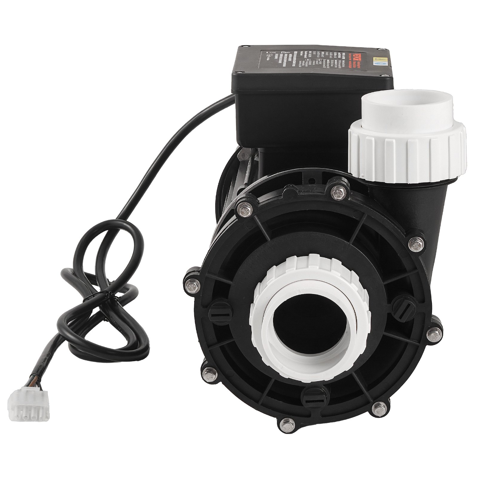 VEVOR 2 Speed SPA Pump, 48-Frame, AC 110-120V Hot Tub SPA Pump, 1.5HP/150GPM/42.65ft High Speed or 0.46HP/70GPM/9.18ft Low Speed, 2" Port 90° Rotational Interface for Hot Tub, Tested to UL Standards