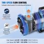 Vevor Dual-speed Spa Pump, 56-frame Hot Tub Pump, 1900W / 43 M³/H / 18 M High Speed Or 450W / 21.5 M³/H / 4.4 M Low Speed, 2 In/5.6CM Connectors 90° Rotational Interface Anti-leakage Overheat Automatic Power-off Protection For Home Spas, Outdoor Spas, Underground Spas