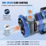 VEVOR 2 Speed SPA Pump, 56-Frame, AC 220-240V Hot Tub SPA Pump, 4HP/210GPM/65.61ft High Speed or 0.7HP/103GPM/16.07ft Low Speed, 2" Port 90° Rotational Interface for Hot Tub, Tested to UL Standards