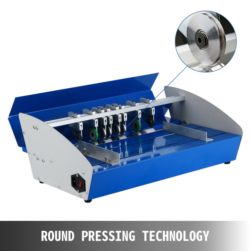 VEVOR Electric Creasing Machine 18 Inch 460mm Paper Creasing Scoring Machine 3 in 1 Creasing Machine with Heavy Duty Metal Present Multi-Function