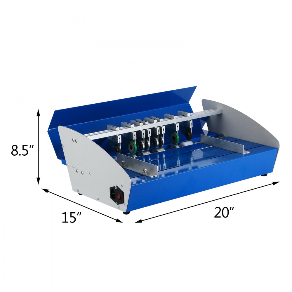 VEVOR Electric Creasing Machine 18 Inch 460mm Paper Creasing Scoring Machine 3 in 1 Creasing Machine with Heavy Duty Metal Present Multi-Function
