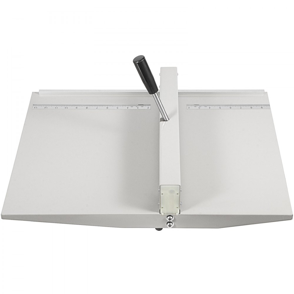 VEVOR creasing machine with dual rulers and black handle.